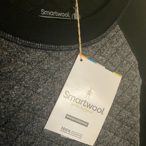 SMARTWOOL NWTs diamond peak quilted dress merino wool long sleeve XS - Picture 8 of 12